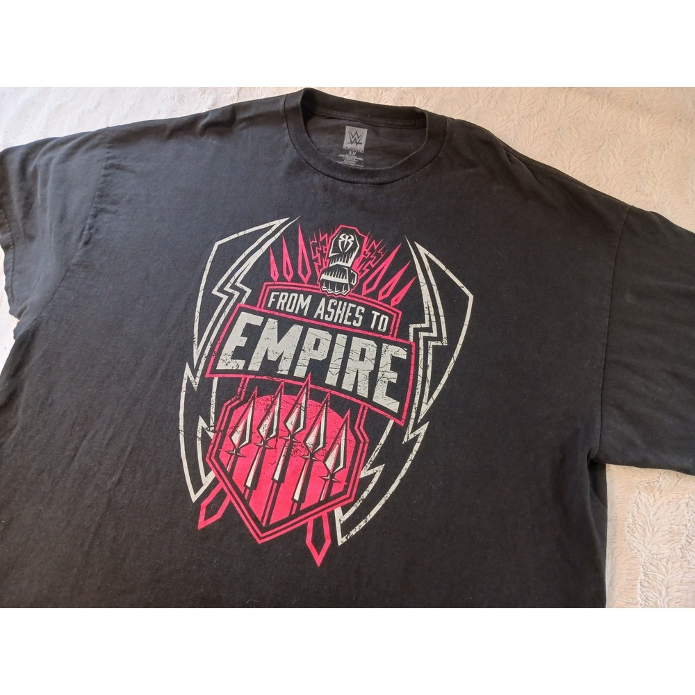Roman Reigns From Ashes to Empire WWE Authentic T-Shirt Men's 3XL Black Grunge